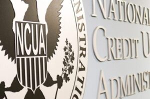 NCUA sign on a wall.