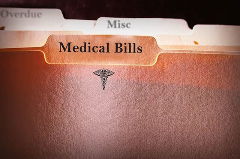 Medical bills folder image.
