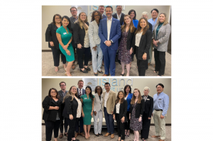 (Top) Colin Parent, candidate for California’s Assembly District 79, and (bottom) Assemblymember David Alvarez (D-Chula Vista) with local credit union leaders.